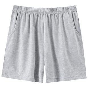 纯色睡裤女短裤夏季纯棉宽松大码可外穿单件全棉大裤衩松紧家居裤