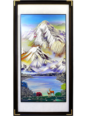 瑞家禾玄关铜雕画走廊过道挂画