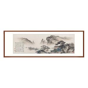 望云楼新中式沙发背景墙水墨挂画