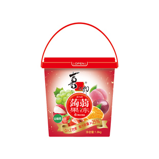 【直播推荐】喜之郎超大桶蒟蒻果冻喜庆装儿童年货零食大礼包送礼