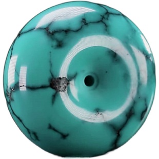 蓝绿松石水草纹乌兰花面包圈车轮珠平安扣大墩子饼子菩提手串配件