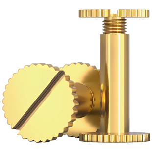 黄铜平头子母铆钉一字带齿对锁螺丝皮带具对接螺钉菜谱相册账本钉