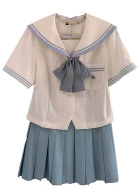 蓝色夏季水手服Lulucake日系TR