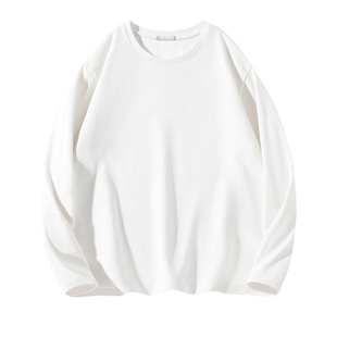 长袖t恤男士2025新款秋冬季重磅纯棉卫衣宽松体恤内搭打底衫上衣