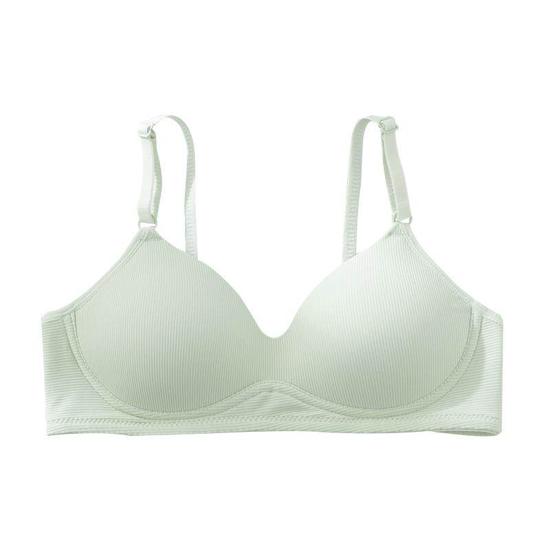 无痕内衣女夏季薄款纯棉初中生高中大学生少女发育期收副乳文胸罩