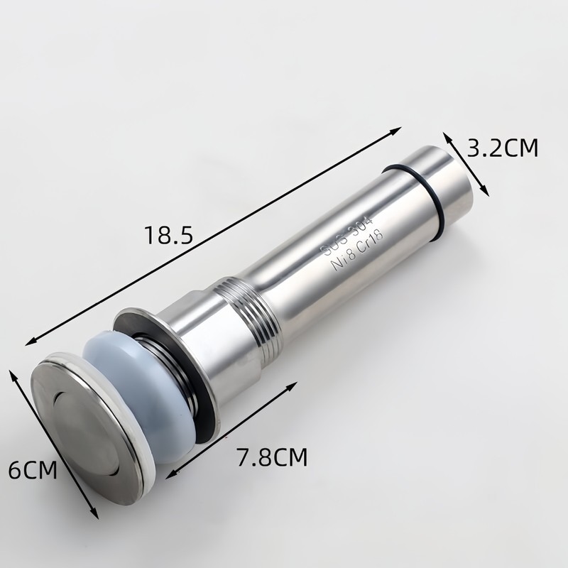 下水器台盆面盆洗脸口翻板不锈钢下水管下水排水器洗手盆下水304