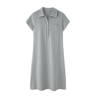 孕之优品孕妇连衣裙2026新款夏季气质通勤小个子简约POLO领裙子