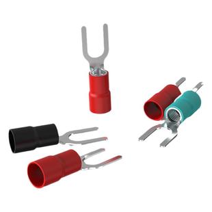 SV接线端子叉型线鼻子铜鼻子冷压U型预绝缘压线耳电线接头接线鼻