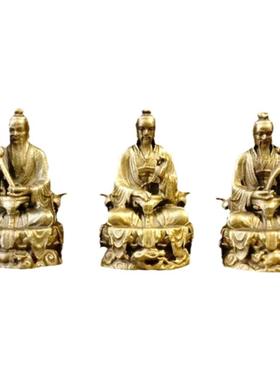 铜臻黄铜三清像迷你摆件