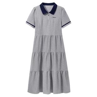 婧麒孕妇装夏连衣裙2025新款气质收腰短袖POLO衬衫裙夏季孕期法式