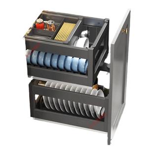 三层旗舰款铝合金厨房橱柜碗碟调料调味拉篮抽中抽工具置物架阻尼