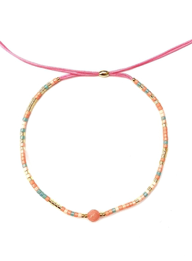 VIKIKO【幸运】串珠手作天然东陵玉珠串女生手链原创小众设计紫色