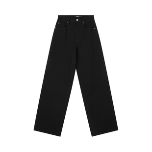 oneup简约高级感通勤长裤全棉休闲裤子女春季宽松显瘦白色直筒裤