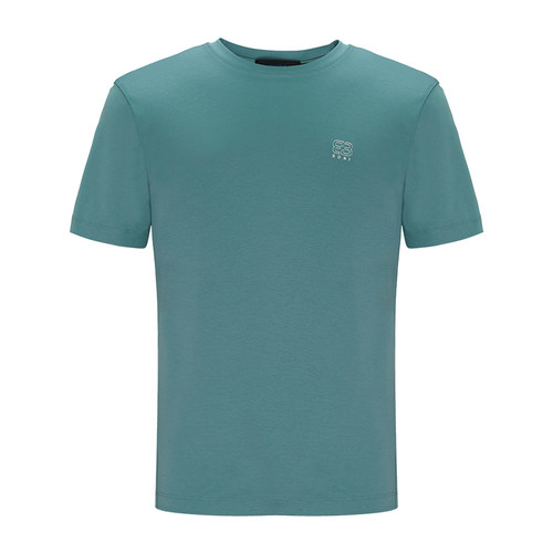 BONI/堡尼男士休闲短袖T恤夏季新品圆领纯棉男上衣LL243A64B