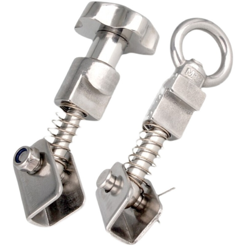 。04不锈钢吊环弹簧螺丝螺母套装梅花手柄法兰手轮扣件人孔配件M1