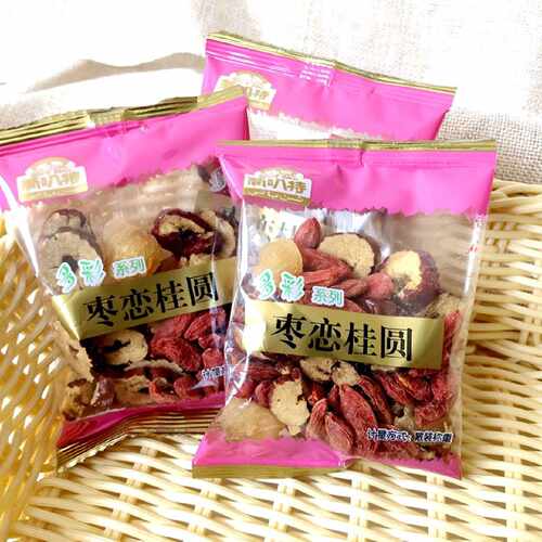 新叭特枣恋桂圆枸杞果肉果脯即食花草茶500g 多彩小包装红枣片