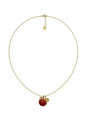 MARSEVEN 闪光派对系列金属小苹果项链S925银原创高级感锁骨