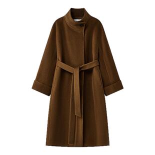 【羊毛羊绒】Laurel劳芮26春新款立领系带收腰大衣LWD375D00700