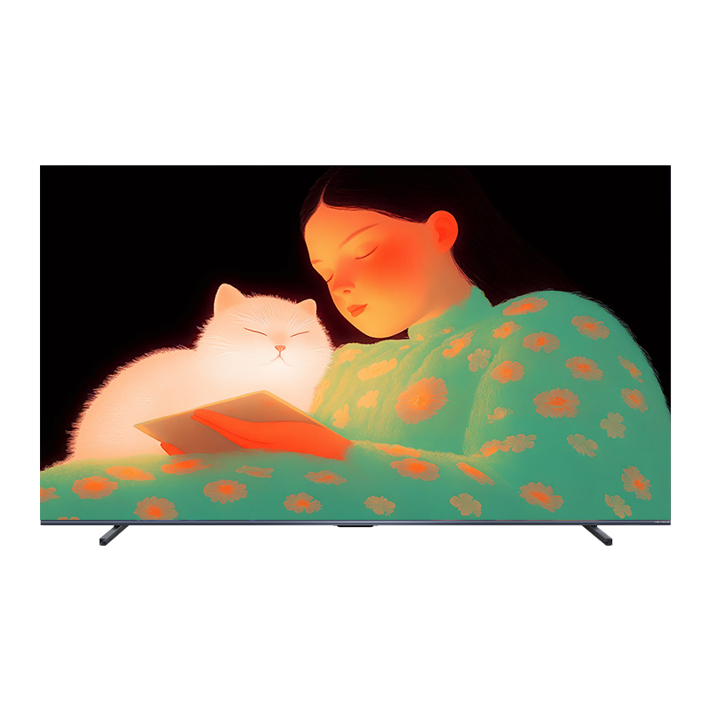 海信Vidda 壁纸电视 75寸300HZ抗光 超清 超薄 贴墙满分电视75V7Q