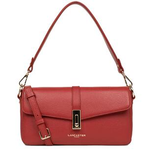 Lancaster兰卡斯特 Milano Horizon系列粒面纹理牛皮翻盖法棍包