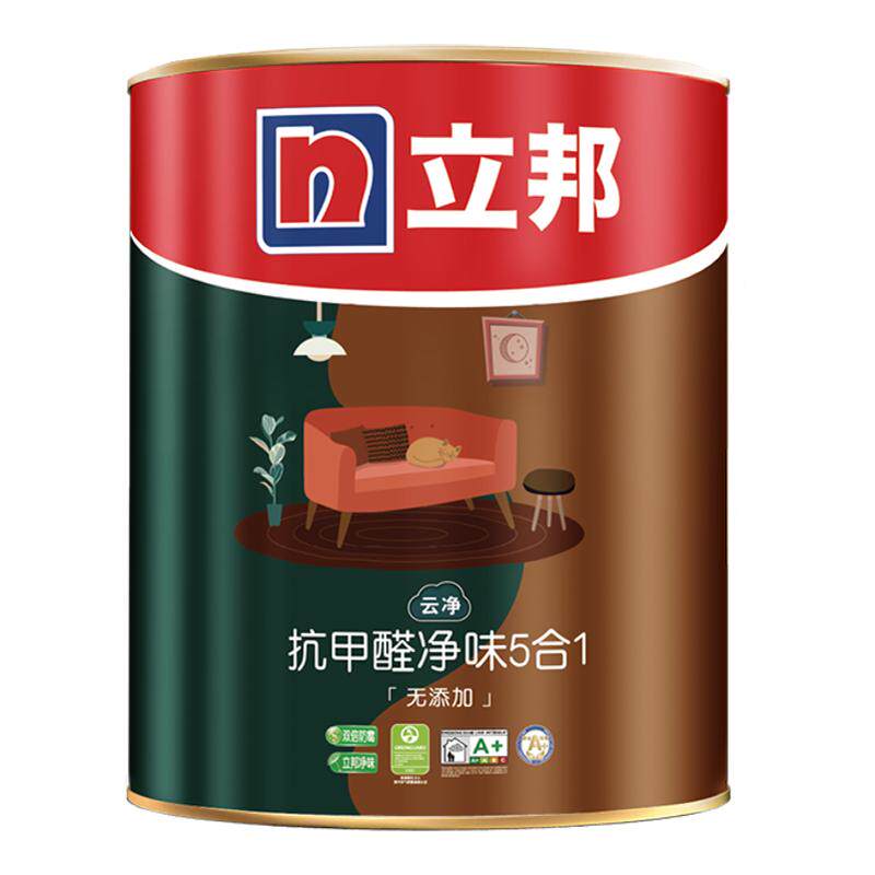 立邦乳胶漆官方旗舰店抗甲醛净味5合1涂料室内墙防霉官方旗舰店