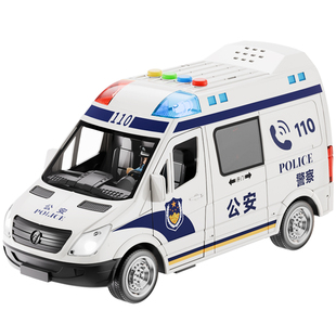 110儿童越野车警车玩具合金仿真超大号警察公安小汽车模型男孩3岁