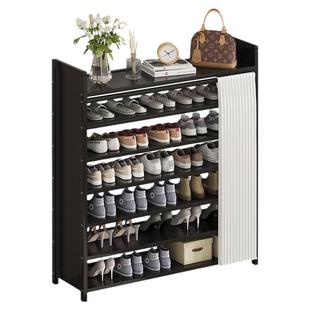 家用门口鞋架子可折叠免安装多层室内外收纳楠竹鞋柜新款2025爆款