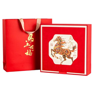 新年新款石斛西洋参红参片包装盒滋补品干货礼品盒鹿茸燕窝盒空盒