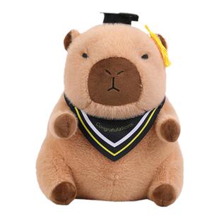 学士硕士博士水豚鼠毕业季纪念礼物学生舍友卡皮公仔扒拉同学老师