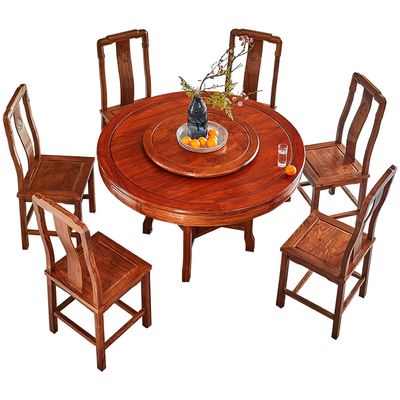 兰之阁圆餐桌圆桌实木餐厅饭桌