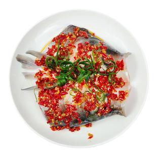 12寸大盘子10英寸深盘圆形剁椒鱼头专用盘子蒸多宝鱼蒸鱼盘白瓷盘