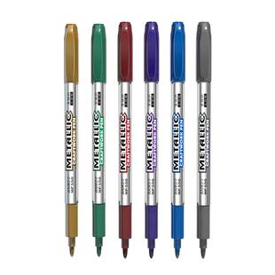 宝克MP550金属色工艺笔金色银色记号笔请柬嘉宾签到笔签名水笔 金属笔diy相册专用写贺卡题名笔水性笔批发