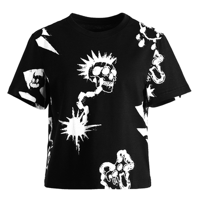 艺术家朋克骷髅头印花睡衣套装