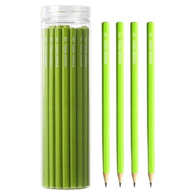 小绿杆铅笔学生专用30支桶装收纳