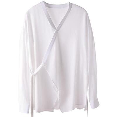 华丽独秀现代舞练功服剑舞衬衫长袖上衣宽松飘逸显瘦舞蹈服演出服