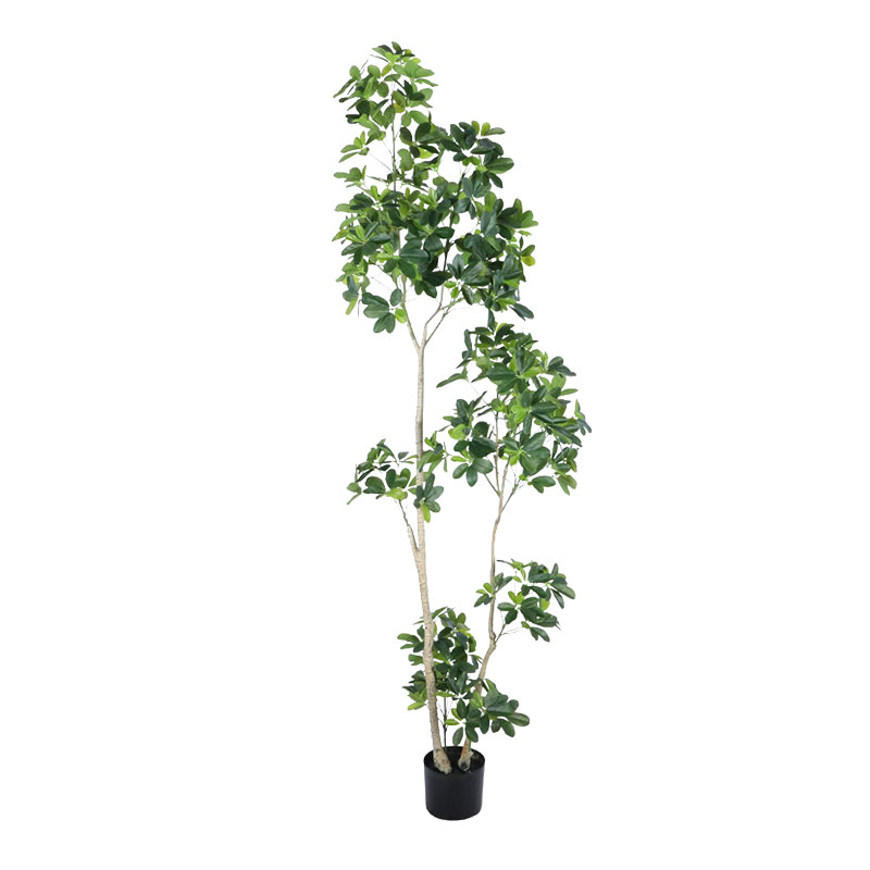 轻奢绿植仿真鸭脚木室内大盆栽仿生植物室内客厅装饰落地造景摆件