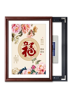 新中式电表箱装饰画竖款20