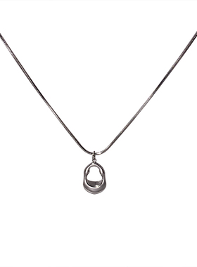 极简风水滴吊坠项链女长款轻奢小众钛钢毛衣链不掉色颈链装饰配饰