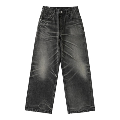 Amicus Animae 定织定染做旧洗水75山脉内华达桃花赤耳黑牛仔裤