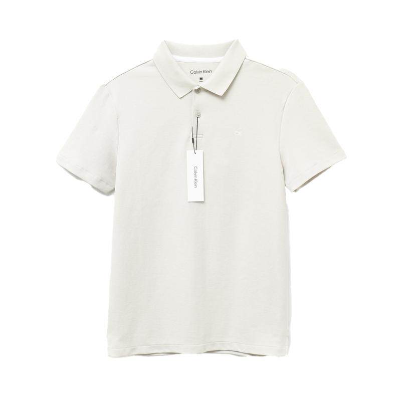 【自营】亏本清仓 Calvin Klein浅色翻领短袖POLO衫美式潮流上衣