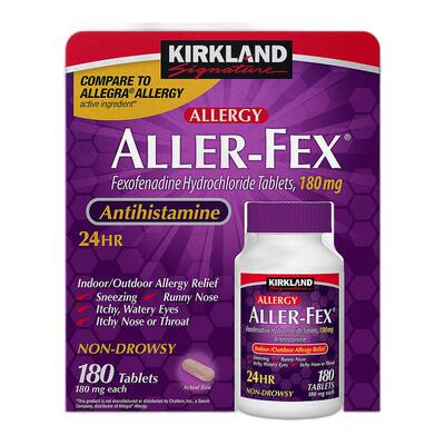 美国直邮Kirkland Signature科克兰Aller-Fex抗过敏缓解不适180粒