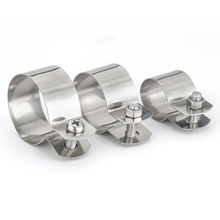 304不锈钢管卡管夹圆管固定卡扣卡箍钢管骑马卡夹抱箍连接接地卡