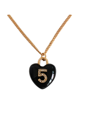 欧美数字5爱心项链女高级感设计小众轻奢颈链2026年新款锁骨链