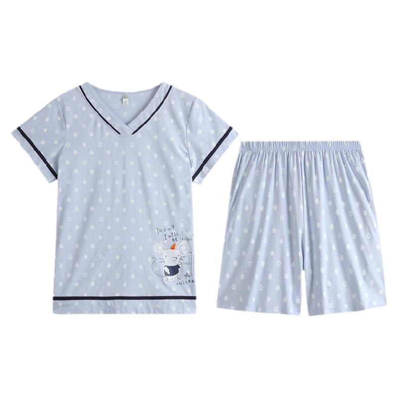 韩彩宽松可爱短裤夏天女士睡衣