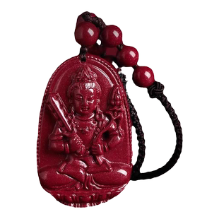 本命佛吊坠生肖龙年普贤菩萨万山朱砂挂件护身守护神男女款项链