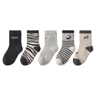 喜得瑞儿童袜子春秋纯棉婴儿男宝宝秋冬无骨松口不勒腿学生中筒袜