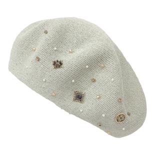 2025新款和纸贝雷帽帽女春夏水钻高级感画家帽时尚蓓蕾帽子室内