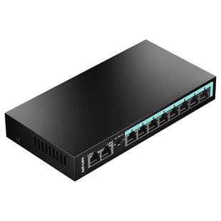 磊科SG10P 8口百兆poe交换机双千兆级联监控专用国标48V网线供电分线器分流器网络分配集线器