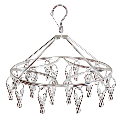 304不锈钢多夹子晾衣架晒袜神器