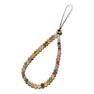 天然盐源玛瑙串珠手机链挂饰女高端手机链绳手机挂件水晶高级感手机壳挂链手机挂绳手机扣手机套挂手腕绳精致